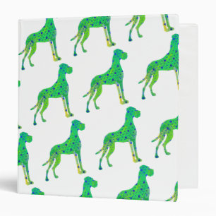 Green Cool Spring Coloured Great Dane Binder