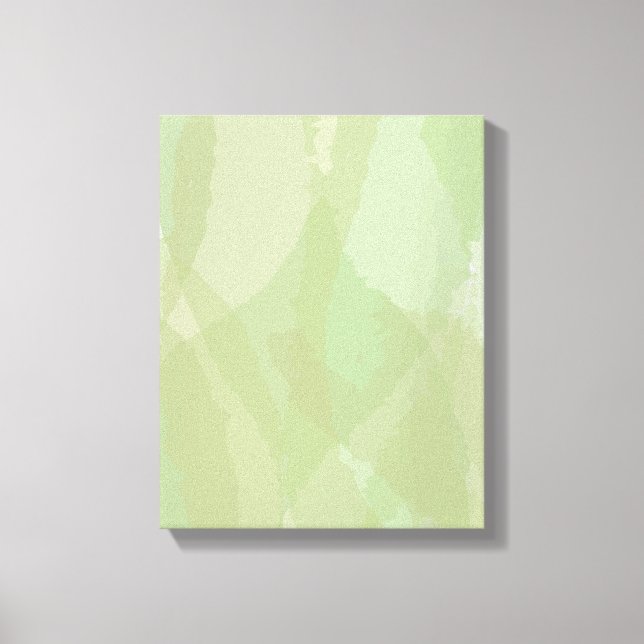 Green, cool, trendy watercolor abstract pattern canvas print (Front)