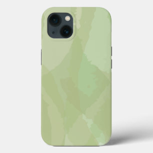 Green, cool, trendy watercolor abstract pattern iPhone 13 case