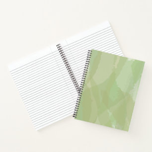 Green, cool, trendy watercolor abstract pattern notebook