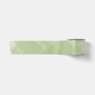 Green, cool, trendy watercolor abstract pattern satin ribbon