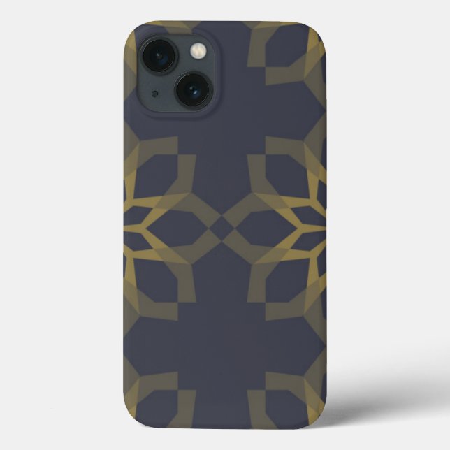 Green, cool, unique, trendy flower abstraction Case-Mate iPhone case (Back)
