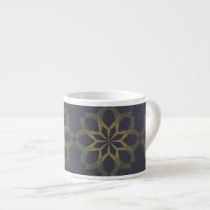 Green, cool, unique, trendy flower abstraction espresso cup