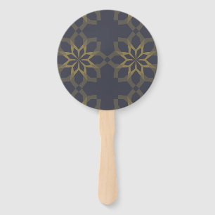 Green, cool, unique, trendy flower abstraction hand fan