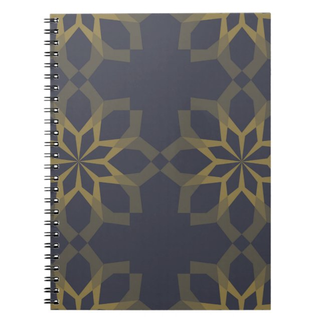 Green, cool, unique, trendy flower abstraction notebook (Front)