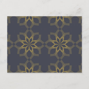 Green, cool, unique, trendy flower abstraction postcard