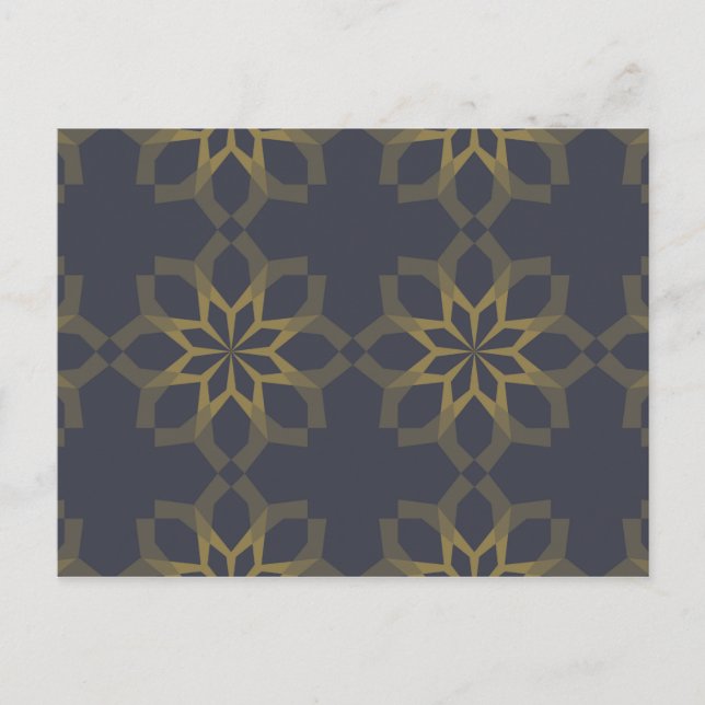 Green, cool, unique, trendy flower abstraction postcard (Front)