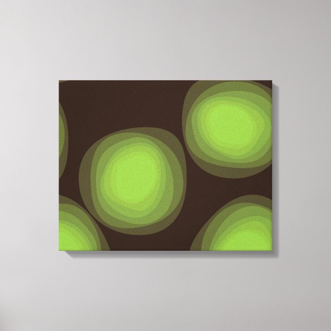 Green, cool, unique, trendy, urban flower abstract canvas print (Front)