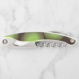 Green, cool, unique, trendy, urban flower abstract corkscrew