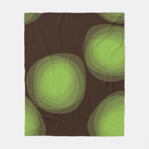 Green, cool, unique, trendy, urban flower abstract fleece blanket
