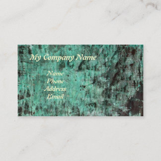 Green Copper Patina Texture Business Card
