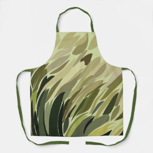 Green Cornfield Plant Nature Pattern Apron
