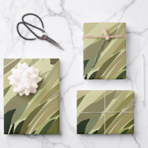 Green Cornfield Plant Wrapping Paper Sheet