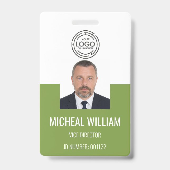 Green Corporate ID Badge  (Front)