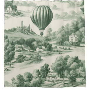 Green Countryside Hot Air Balloon Toile (9)