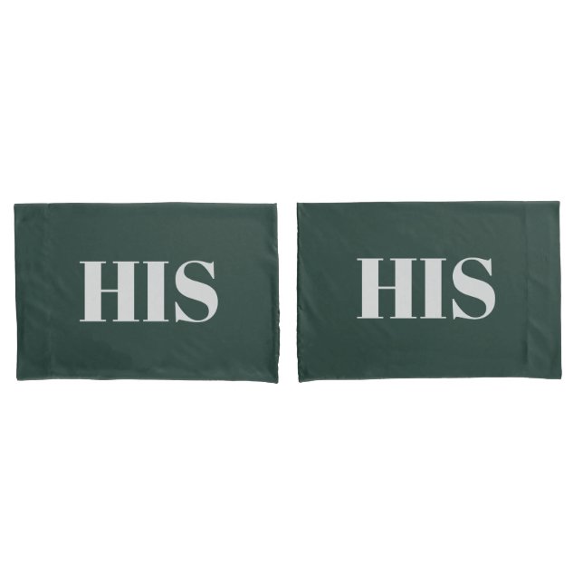 Green couple elegant modern family rustic decor pillowcase (Front-Set)