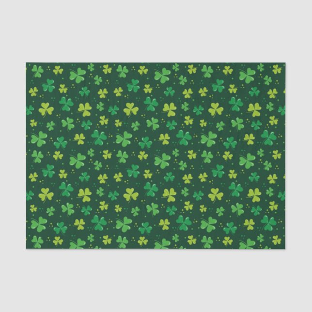 Green Cover St. Patrick's Day Tissue Paper (Front)