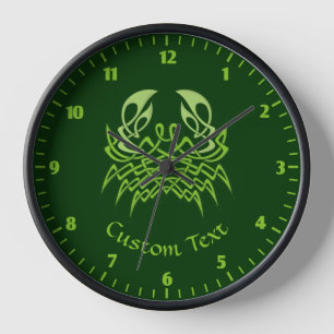 Green Crab Celtic Knot Clock