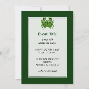 Green Crab Celtic Knot Invitation