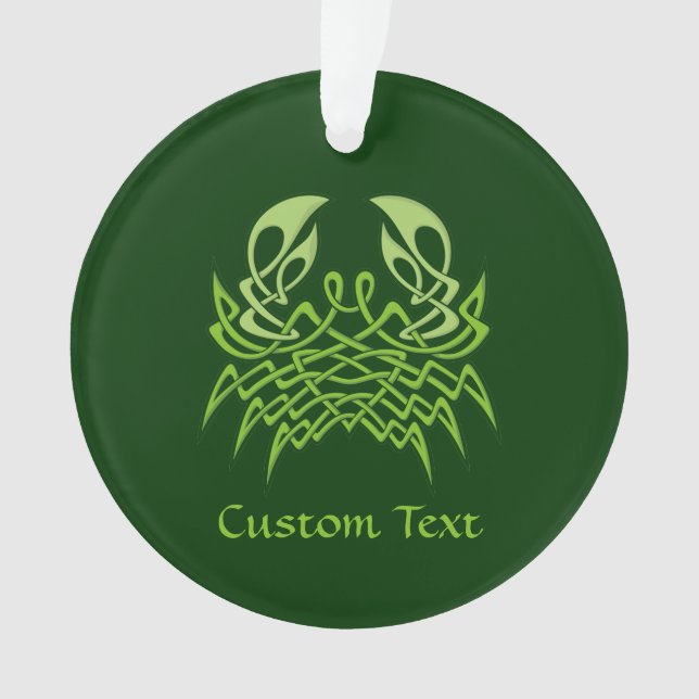 Green Crab Celtic Knot Ornament (Front)