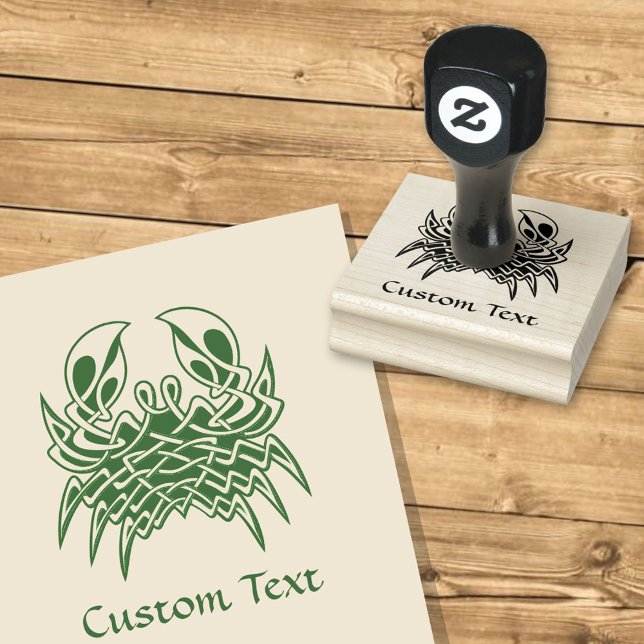 Green Crab Celtic Knot Rubber Stamp (Creator Uploaded)