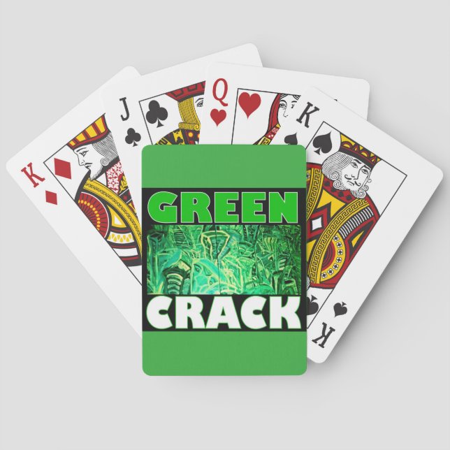 GREEN CRACK PLAYING CARDS (Back)