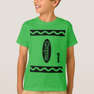 Green Crayon Box Halloween Party Group Costume T-Shirt