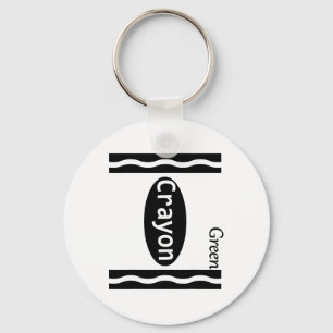 Green-crayon Halloween-costumes Kids Boys Girls Wo Keychain