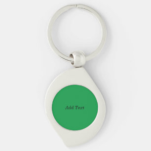 Green Create Your Own Add Text button Keychain