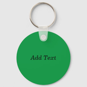 Green Create Your Own Add Text button Keychain