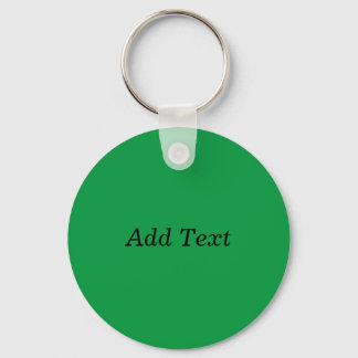 Green Create Your Own Add Text button Keychain