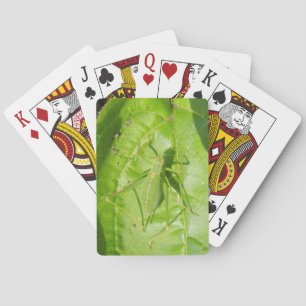 Green Cricket Camouflage Playing Cards