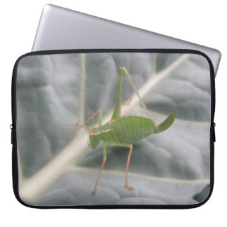 Green Cricket Macro Laptop Bag