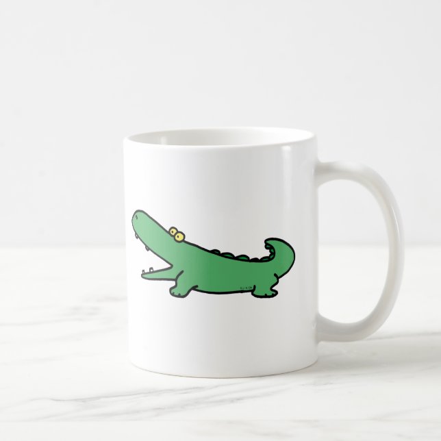 Green crocodile coffee mug (Right)