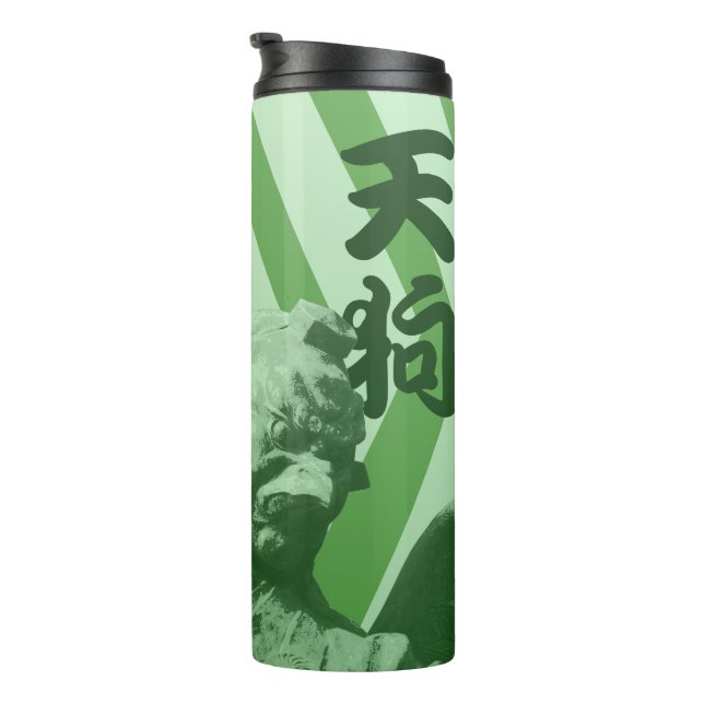 Green Crow Tengu | Japanese Yokai Thermal Tumbler (Rotated Right)