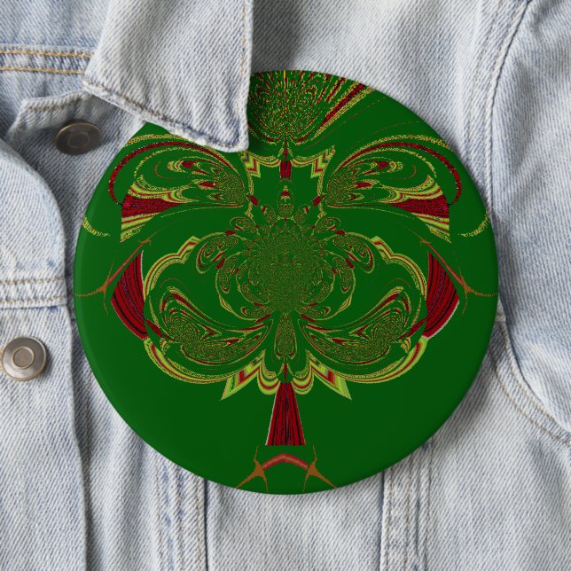 Green Crown 6 Inch Round Button (In Situ)