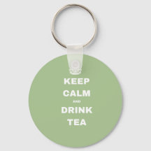 Green Crown KEEP CALM AND DRINK TEA Key Ring