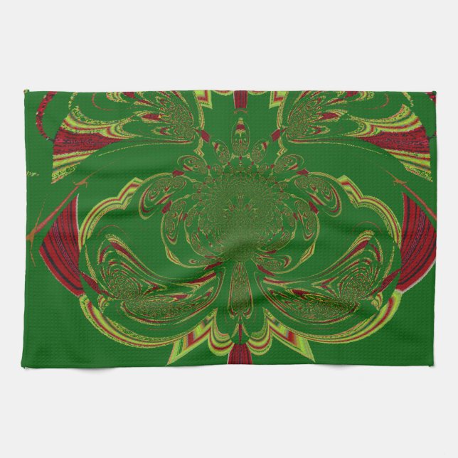Green Crown Kitchen Towel (Horizontal)