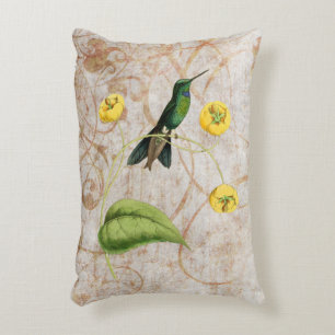 Green Crowned Brilliant Hummingbird Decorative Pillow