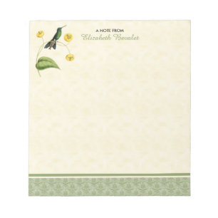 Green Crowned Brilliant Hummingbird Notepad