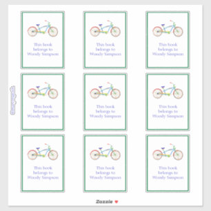 Green Cruiser Bike Bookplate