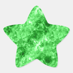 Green Crumpled Texture Star Sticker