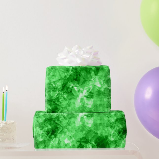 Green Crumpled Texture Wrapping Paper (Party Gifts)