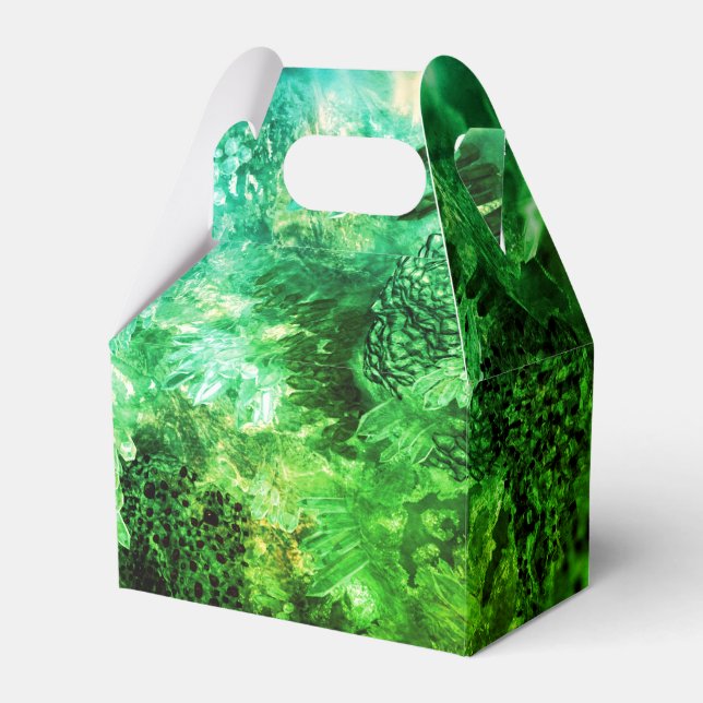 Green Crystals Favor Box (Front Side)