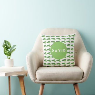 Green Cucumber Bliss: Trendy and Comfortable Throw Pillow