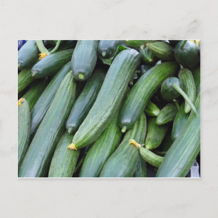 Green cucumbers postcard