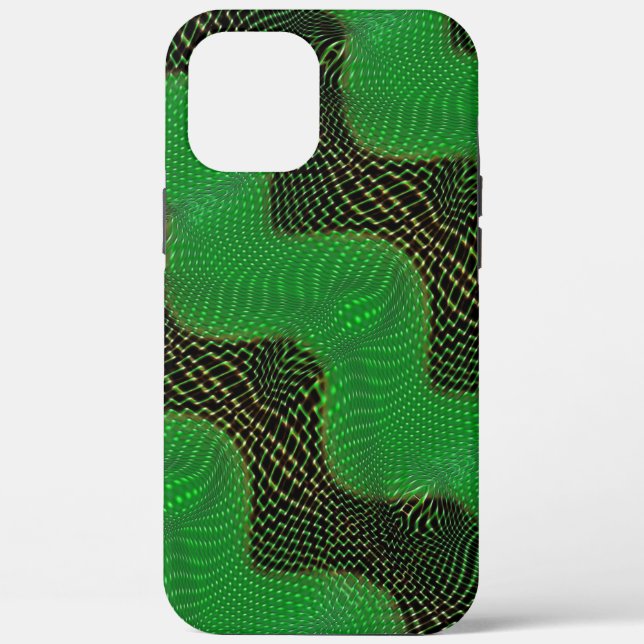 Green curve and clear points on dark background Case-Mate iPhone case (Back)