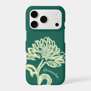 Green Custom Floral Sage Wildflower Hand Drawn
