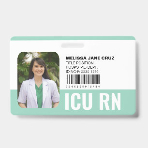 Green Custom Hospital Medical Staff Nurse Doctor  Badge