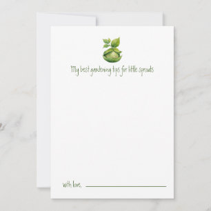 Green Custom Illustrated Nature Baby Shower Advice Holiday Card